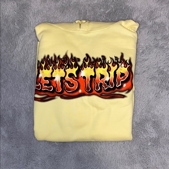 Let's Trip Yellow Hoodie - Picture 1 of 3